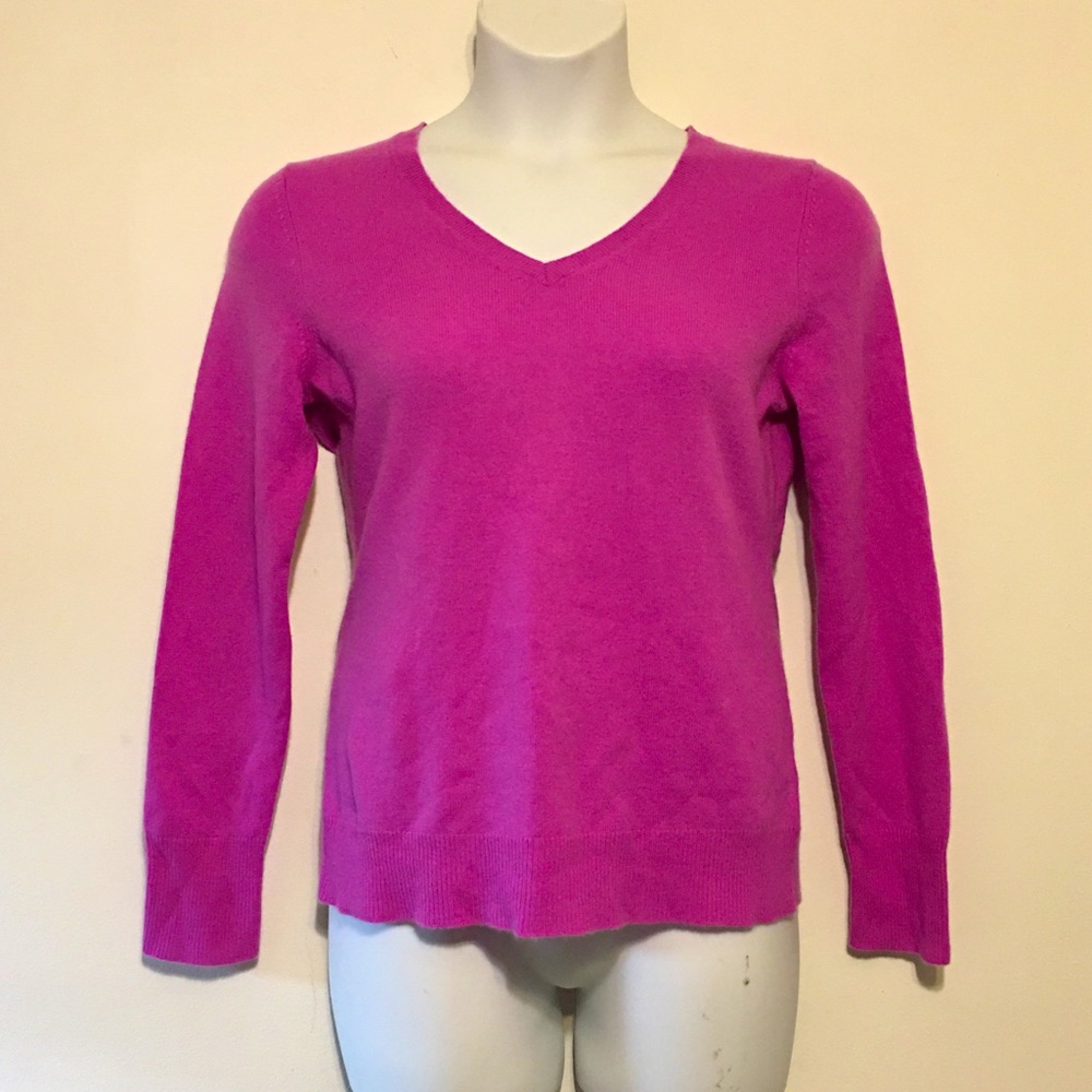 Women's Alex Marie V Neck Cashmere Sweater Size Large